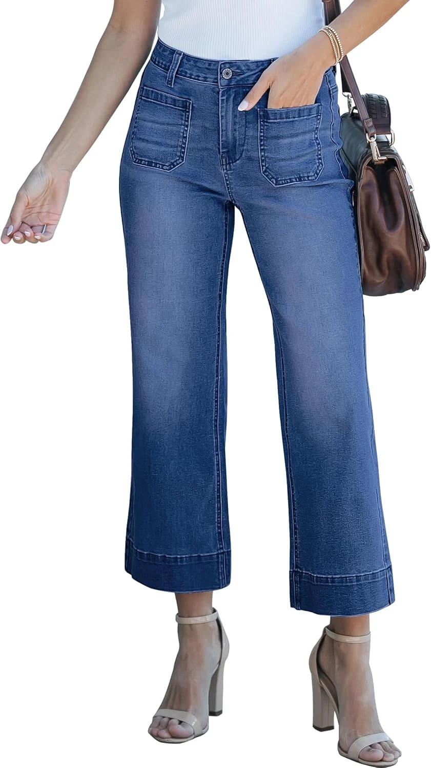 Dark Wide Leg Jeans Brunch
