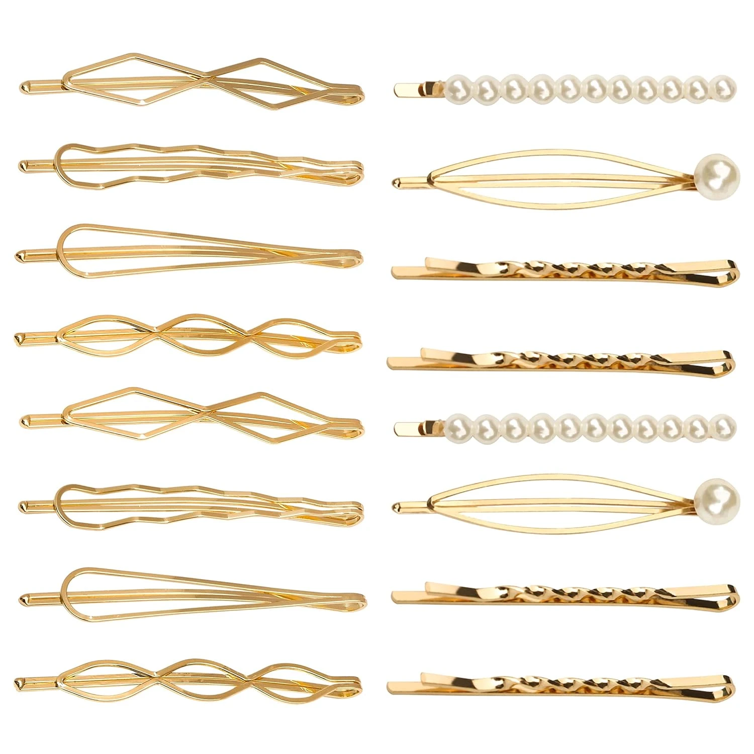 Decorative Hair Pins Gold Set