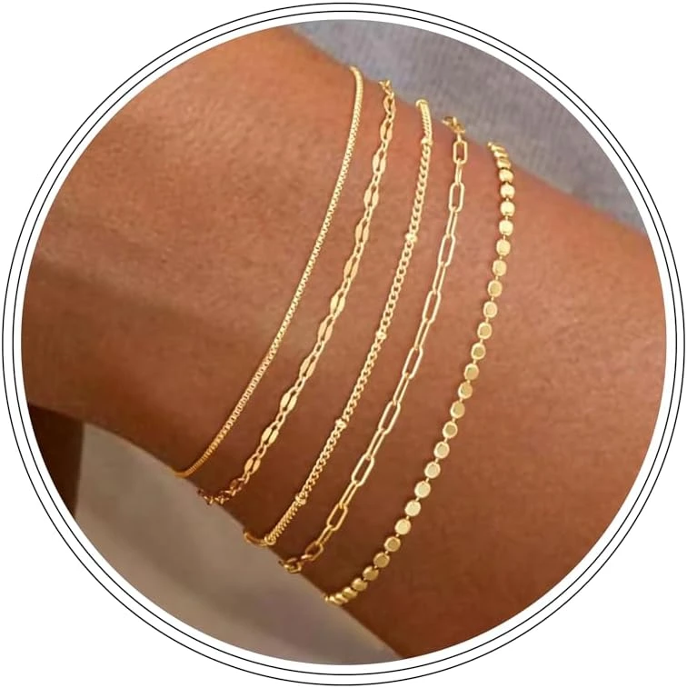 Delicate Gold Bracelet Layering