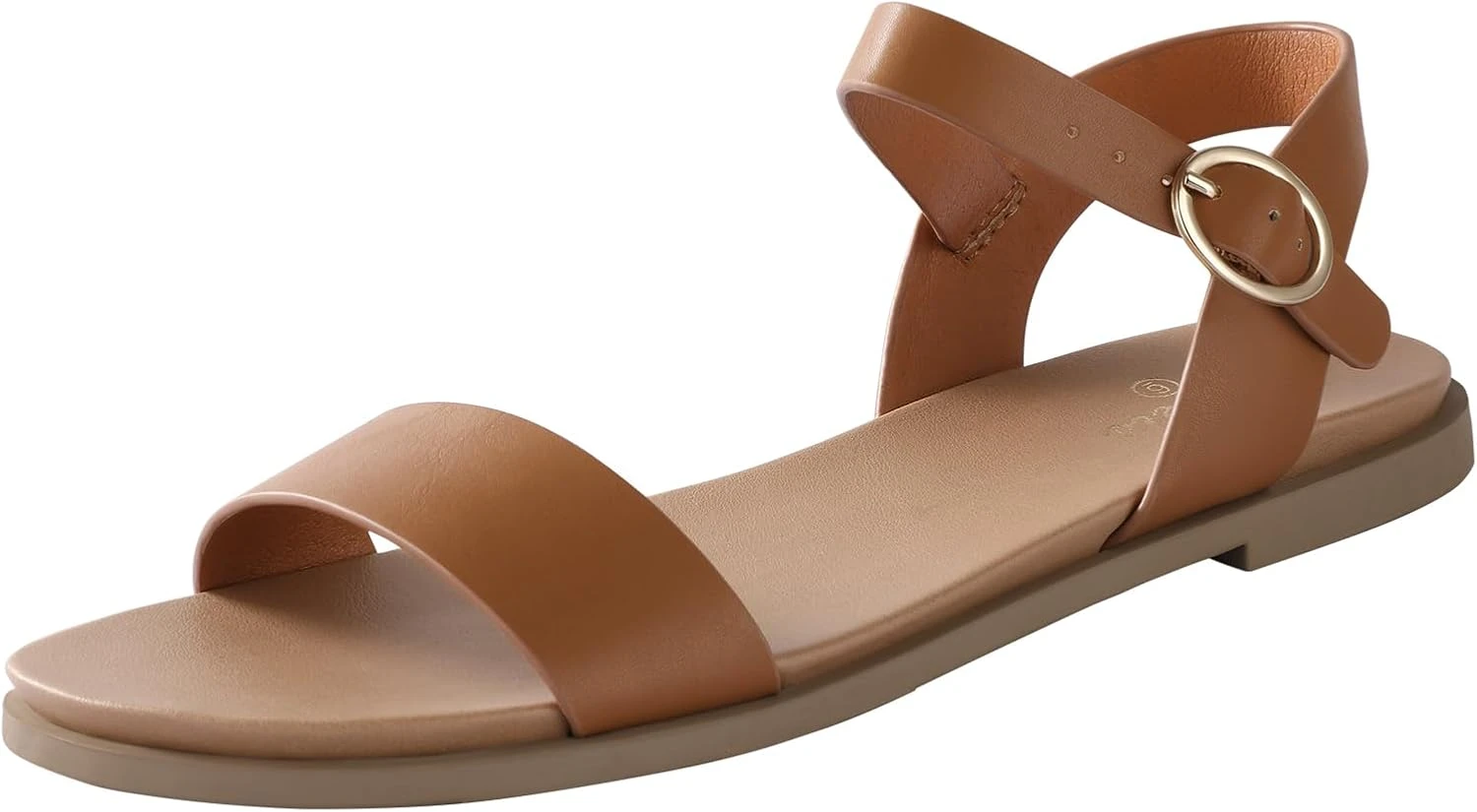Flat Leather Sandal Ankle Strap