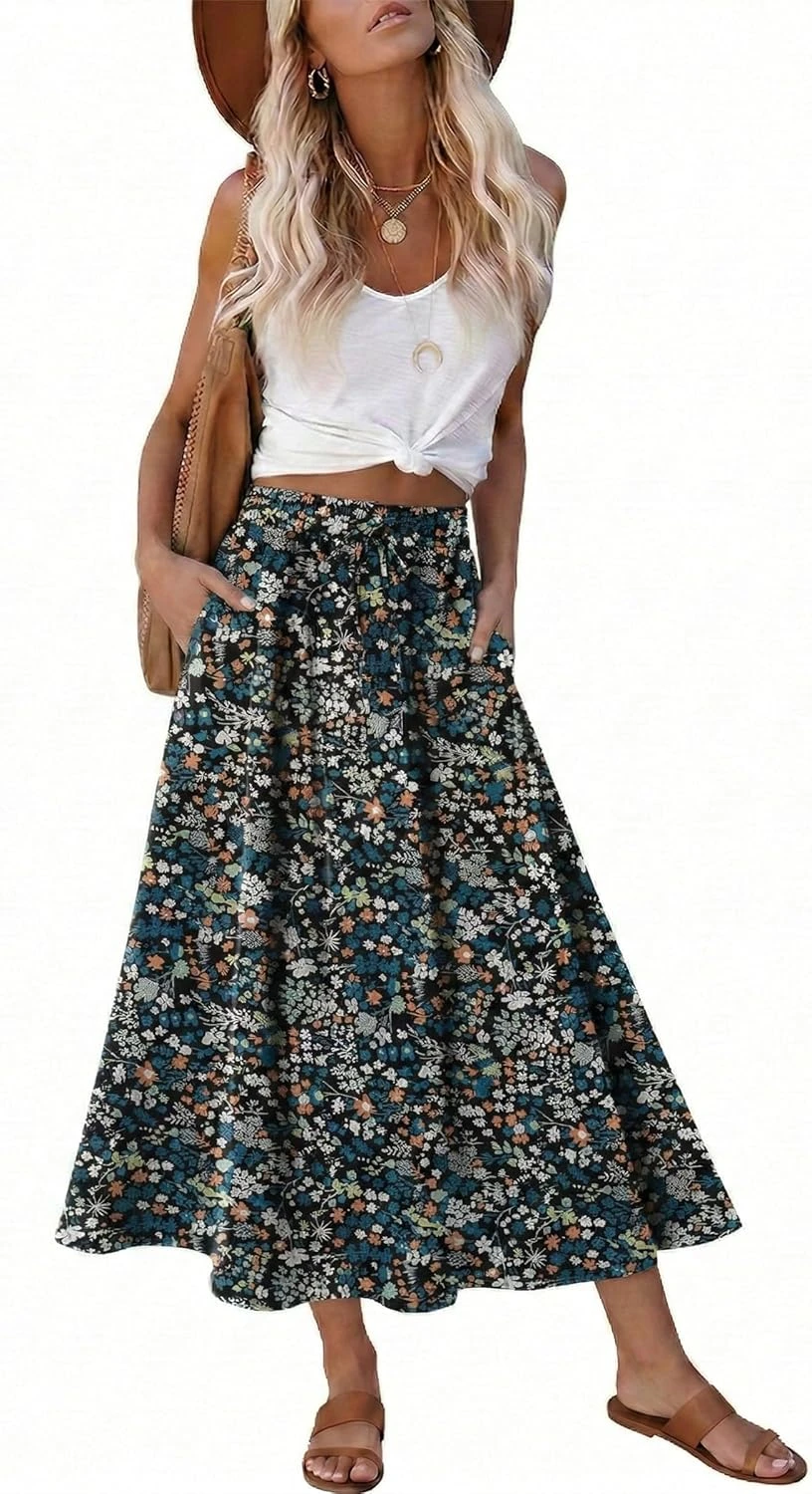 Floral Midi Skirt Brunch