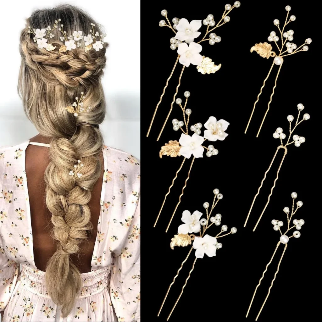 Flower Hair Pins Bridal Set