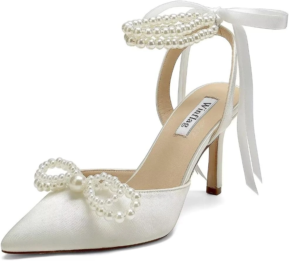 Heeled Court Shoes Satin Bridal