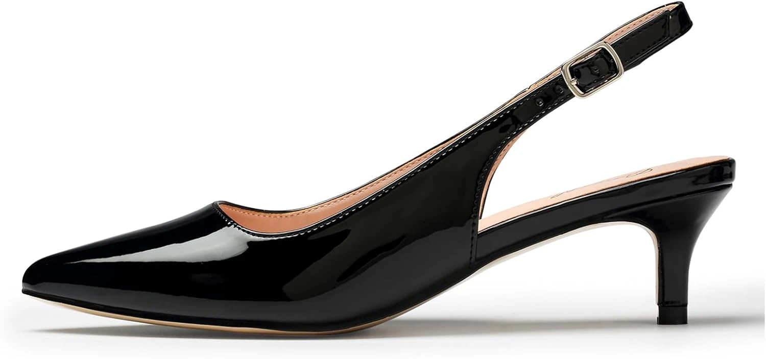 Kitten Heel Slingback Pumps