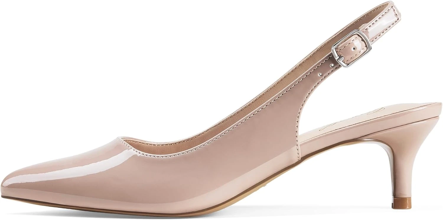 Low Kitten Heel Pumps Nude