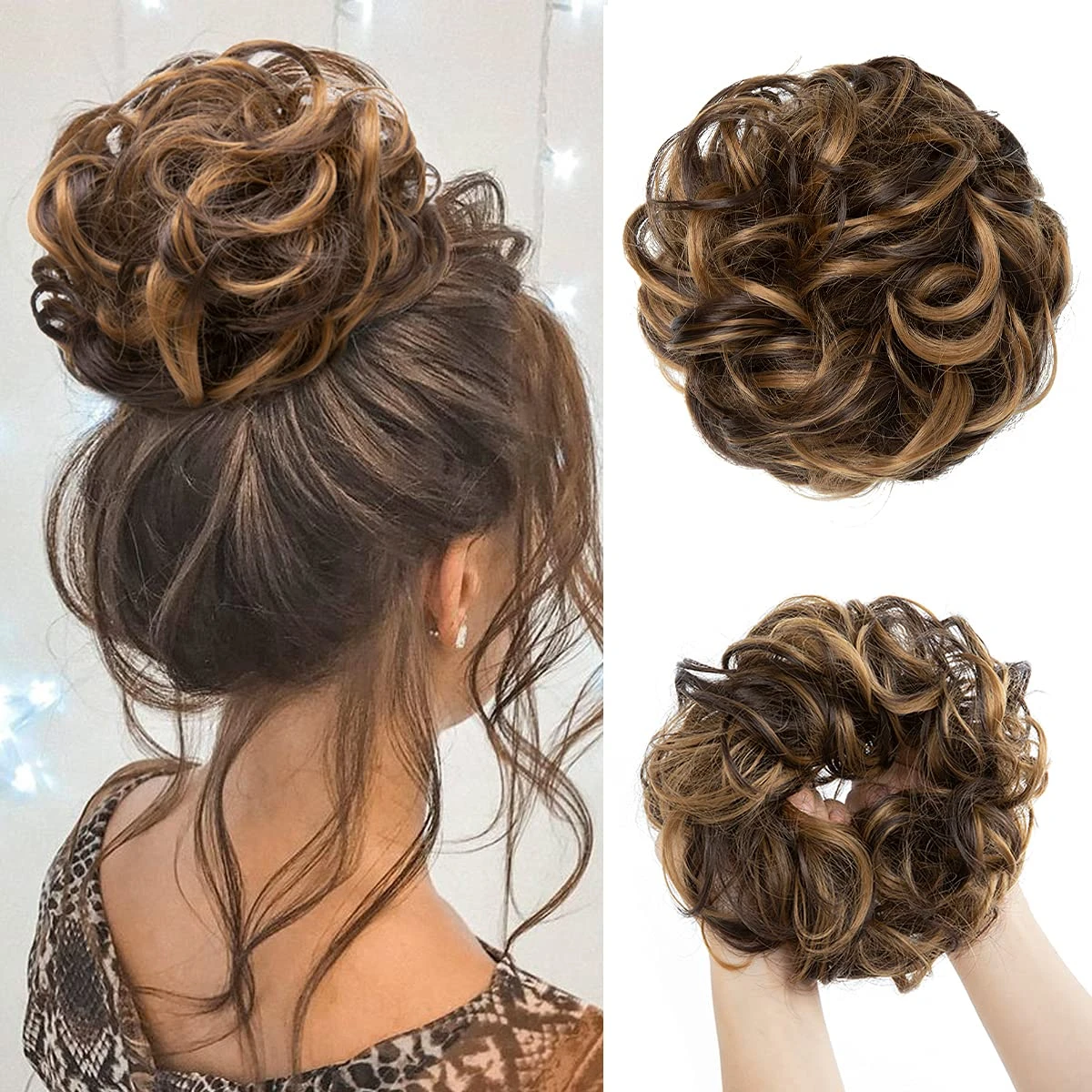Women Messy Bun Hair Scarf