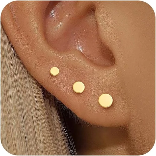 Minimalist Gold Earring Studs Fine