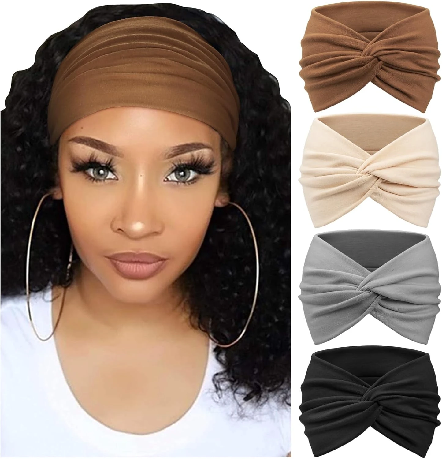 Women Natural Hair Headband Scarf
