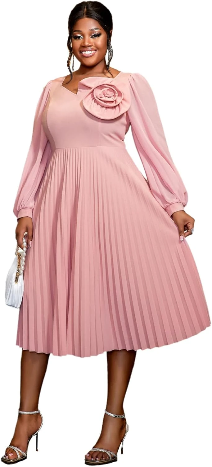 Pleated Organza Midi Dress Forma