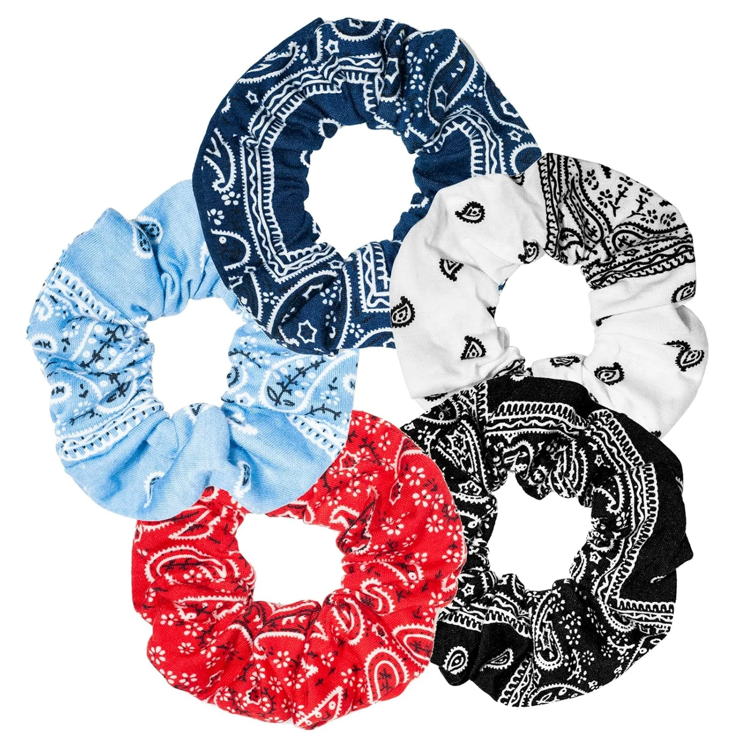Women Printed Bandana Side Ponytail