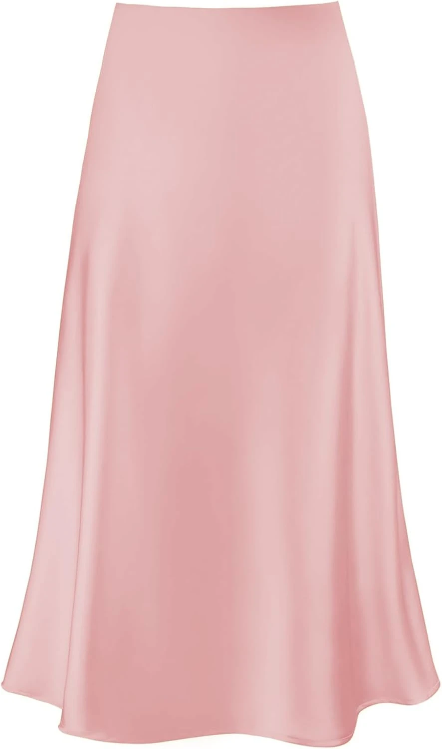 Satin Midi Skirt Spring Blush