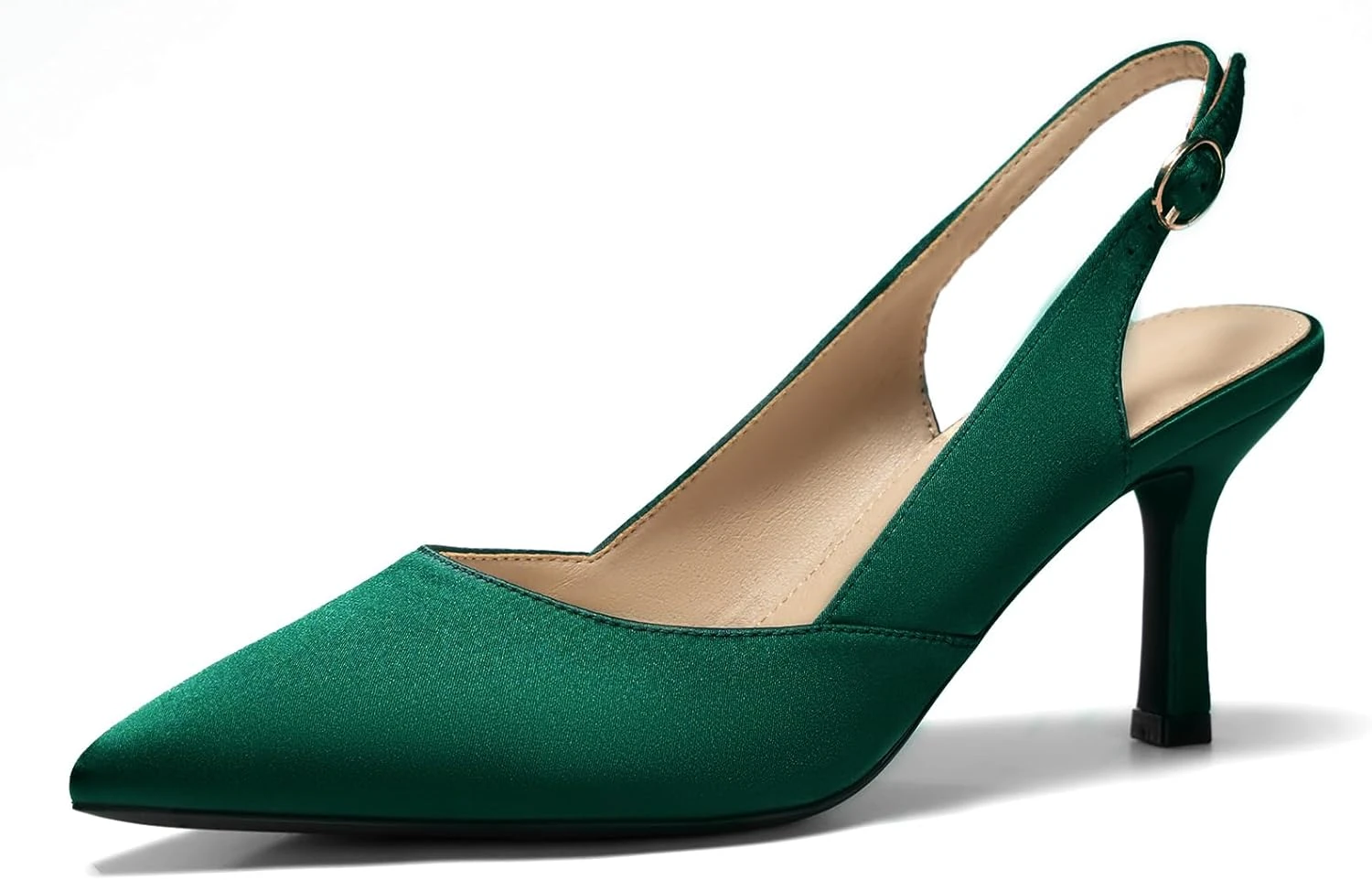 Satin Pointed Toe Court Shoes