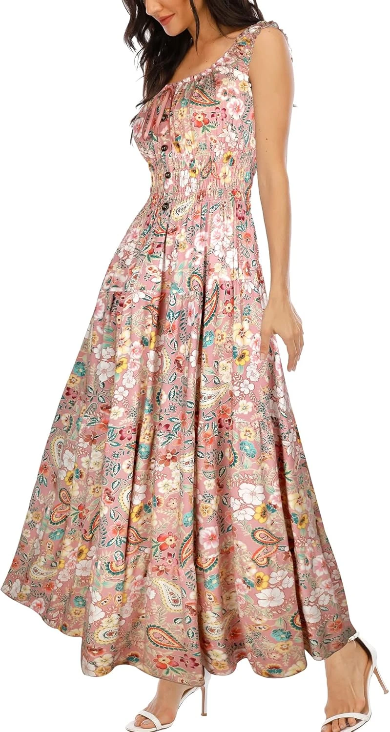 Silk Georgette Print Maxi Dress