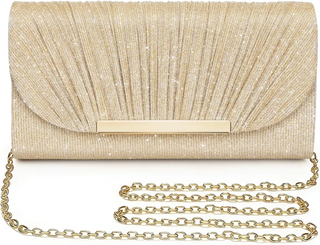 Small Evening Clutch Bag Gold