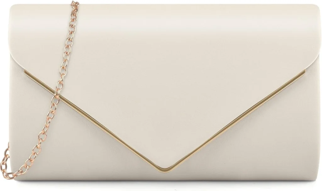 Small Leather Clutch Bag Neutral