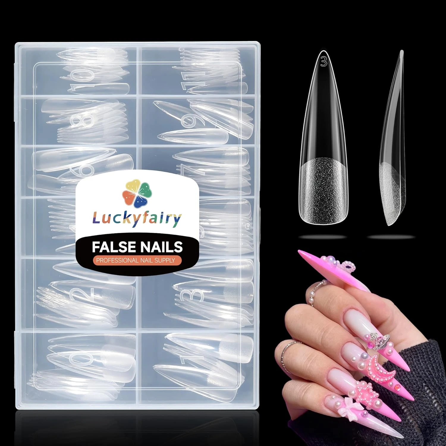 Stiletto Nail Tips Full Cover