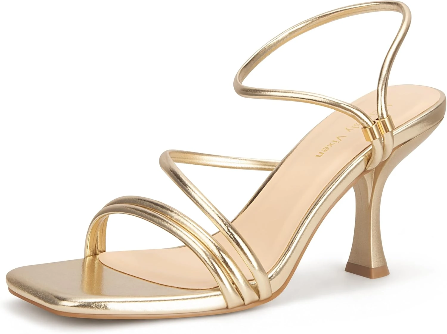 Strappy Heeled Sandals Gold