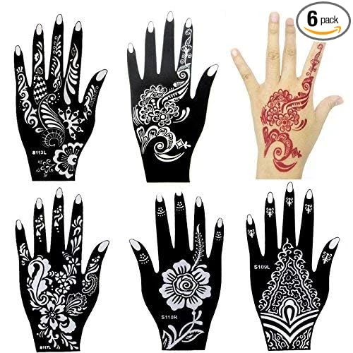 Vine Mehndi Stencil Sheet Wrist