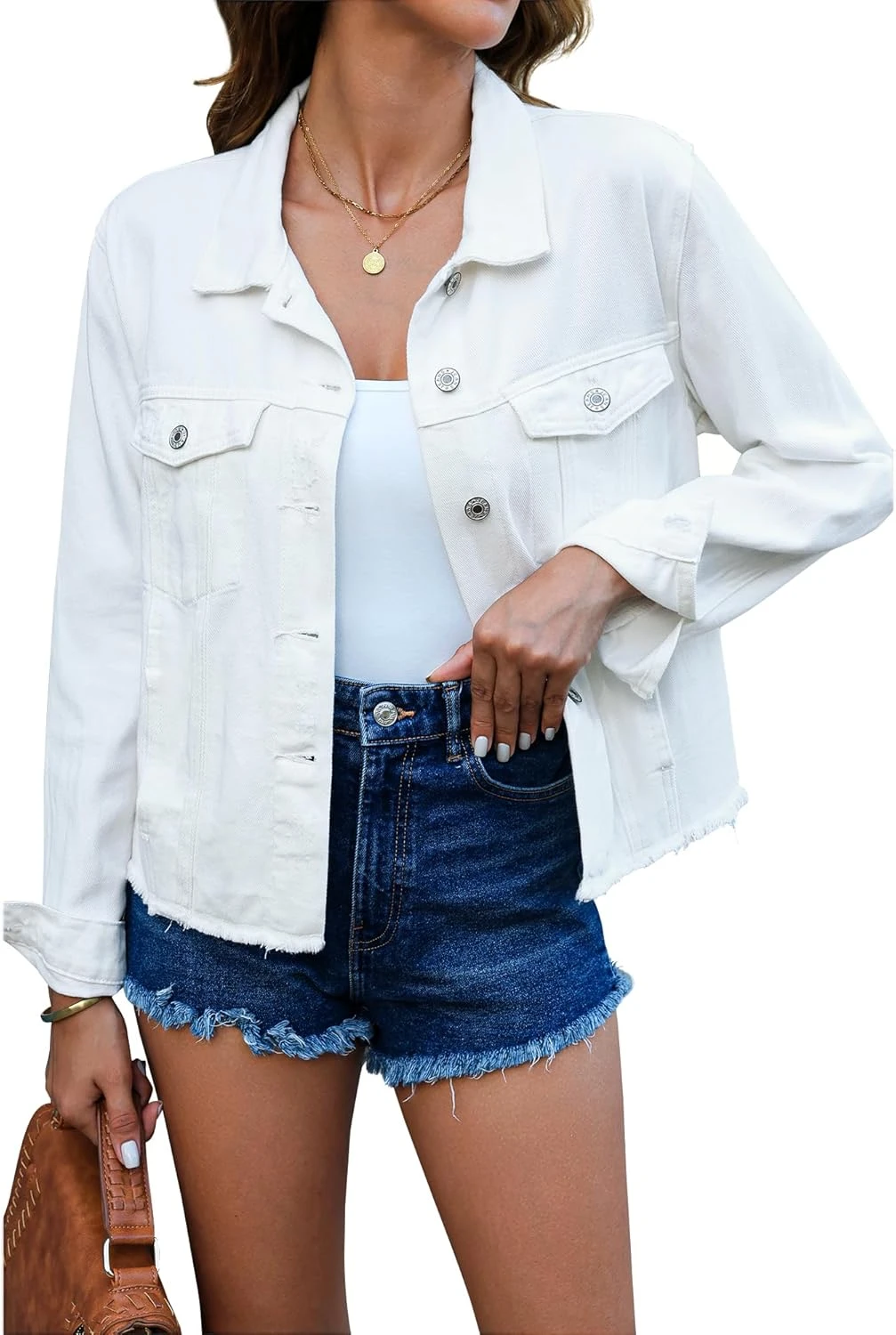 White Denim Jacket Oversized