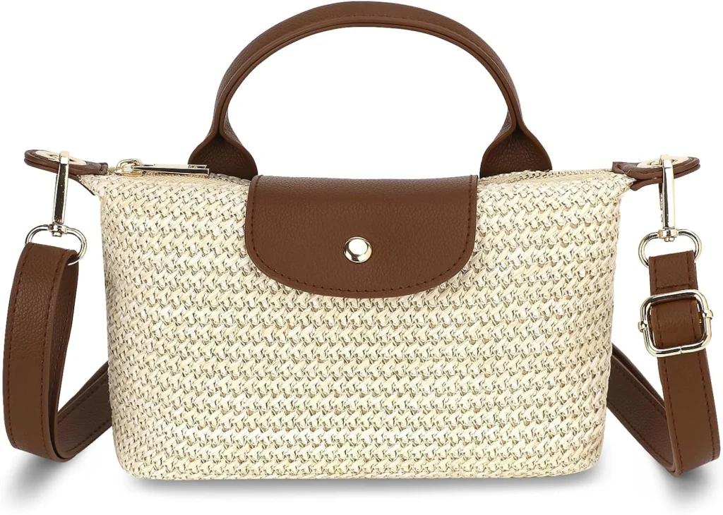 Woven Straw Mini Crossbody Bag