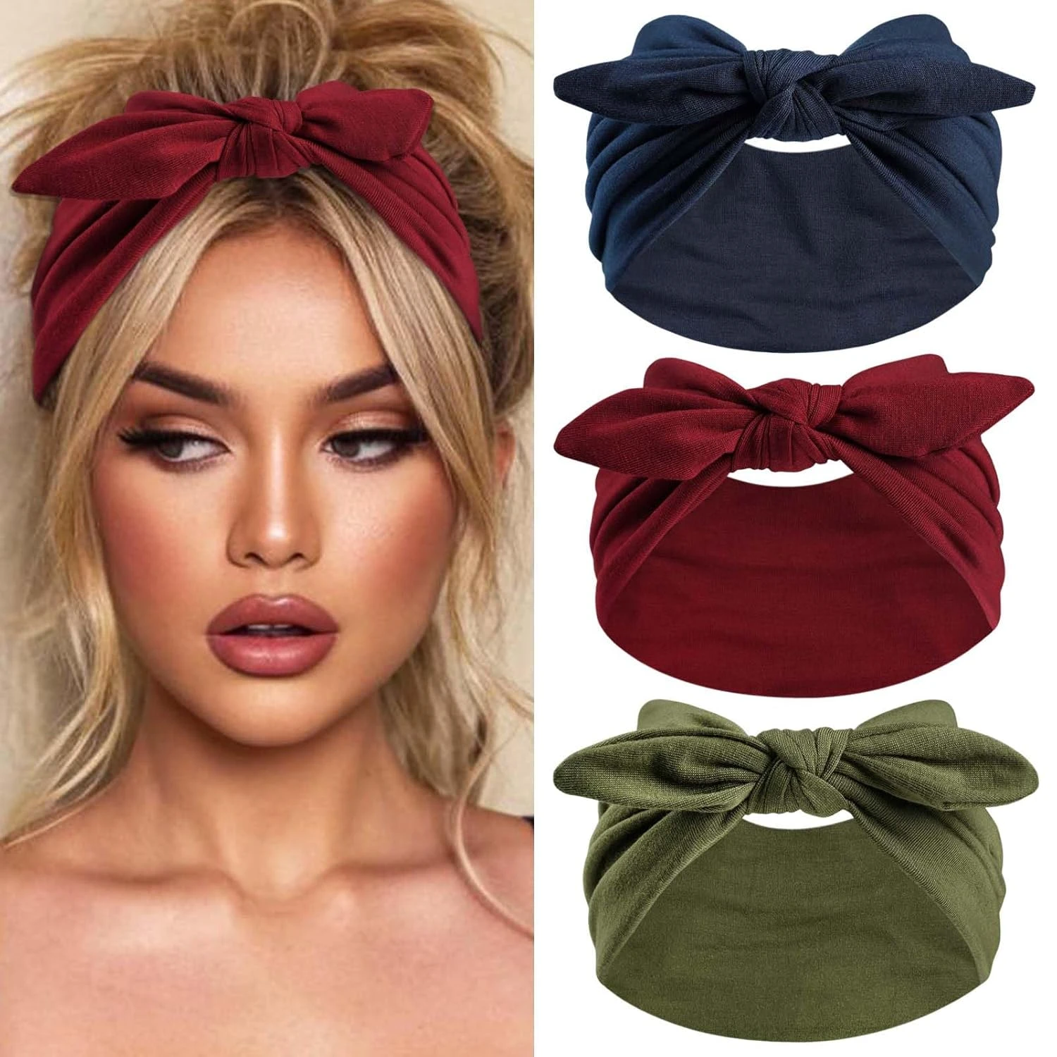 Women's Two-Tone Headband Scarf