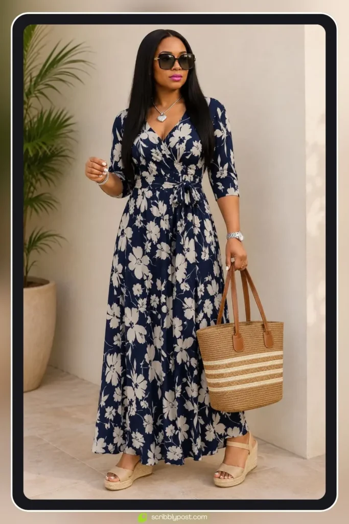 Wrap Maxi Dress for a Daytime Birthday