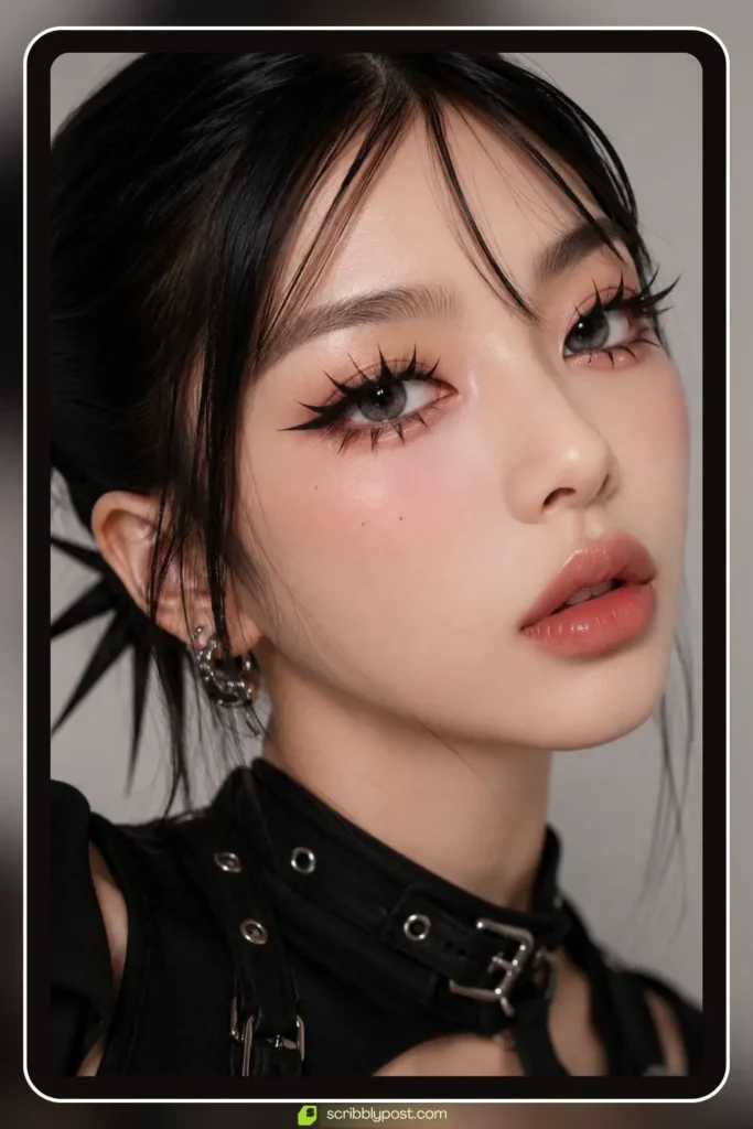 Anime lash extensions with bold separated spikes in clusters inspired by manga character lashes