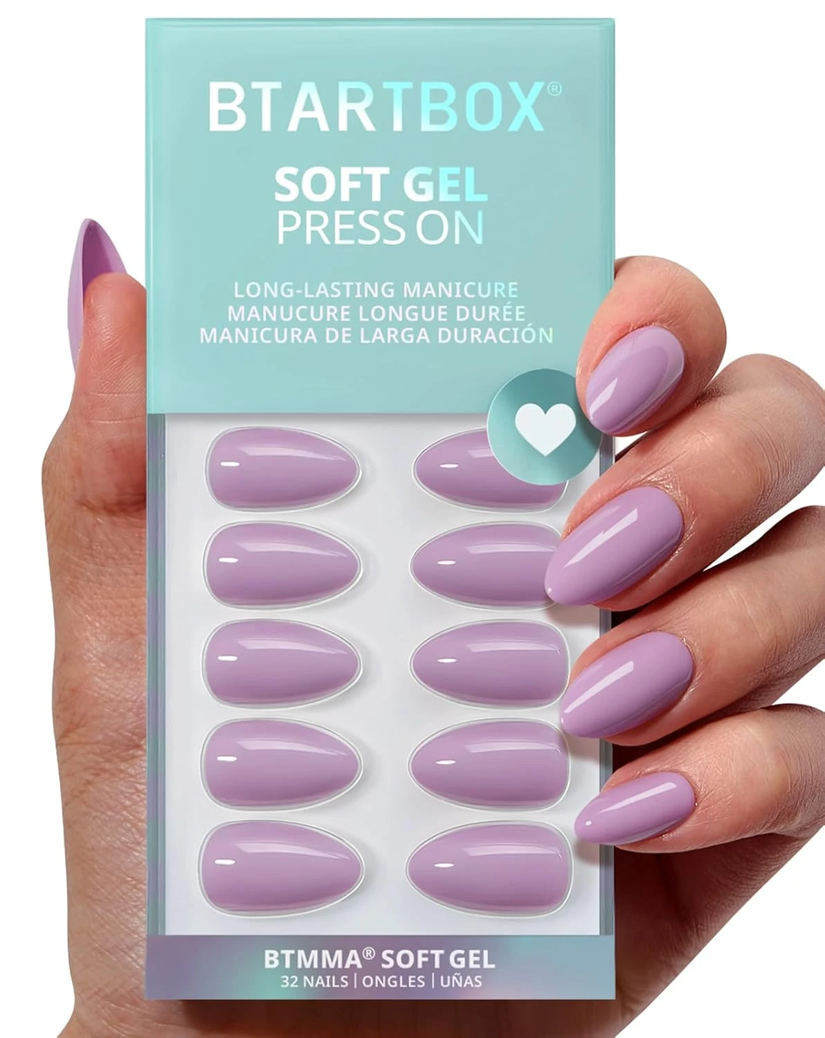 Aura Press-On Nails Blush Lavender Set