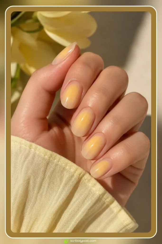 Butter Yellow Aura Nails