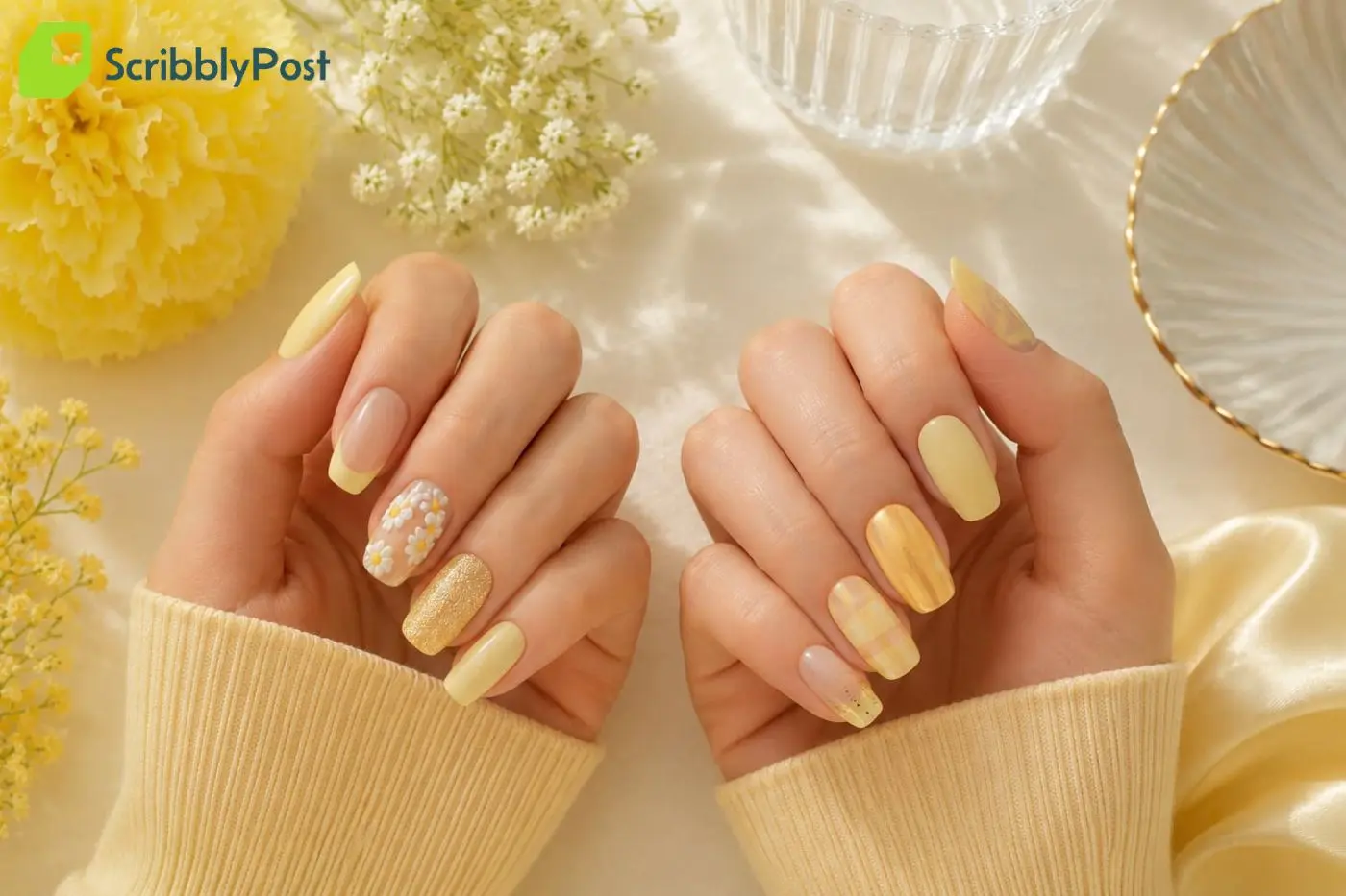 Butter Yellow Nails