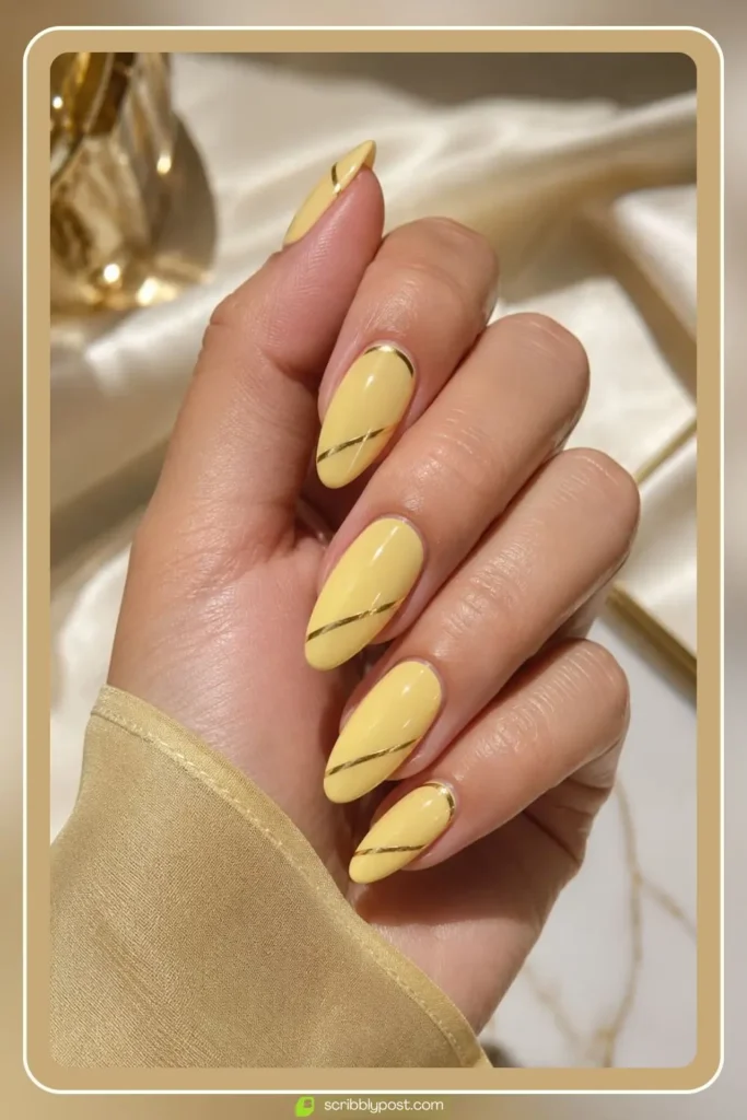 Butter Yellow with Gold Foil Accents