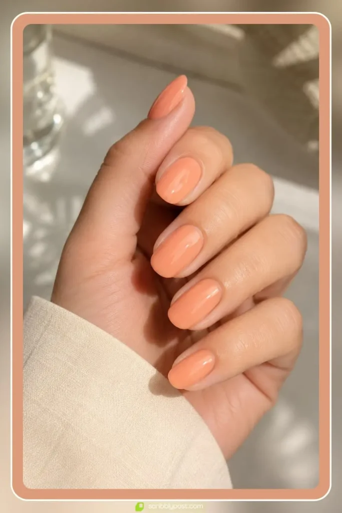 Classic Peach Nails