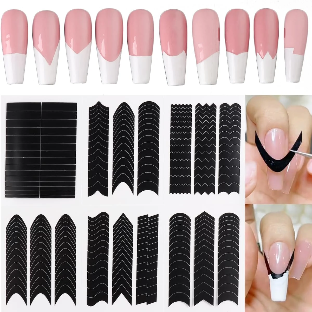 French Tip Guide Sticker Nail Tool