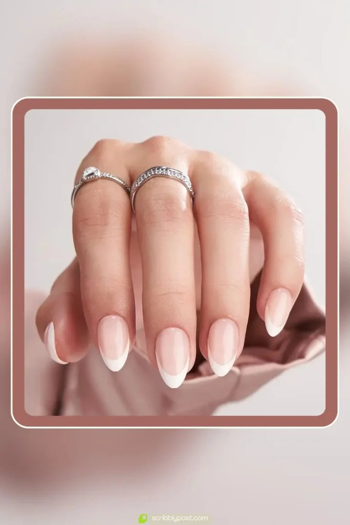 French Tip Press-On Nails Almond Set