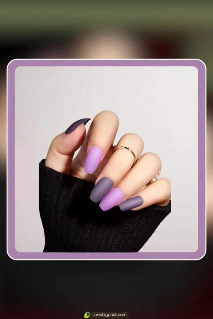 Geometric Abstract Press-On Nails Coffin Set