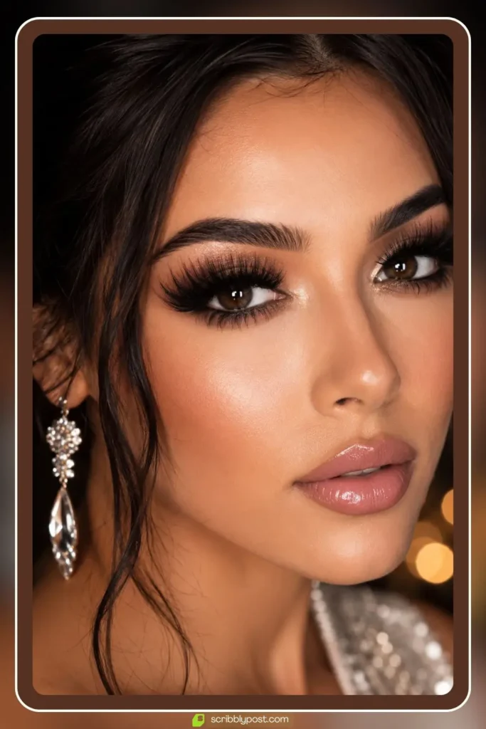 Glam dramatic lash extensions with long thick lengths and full coverage for special events