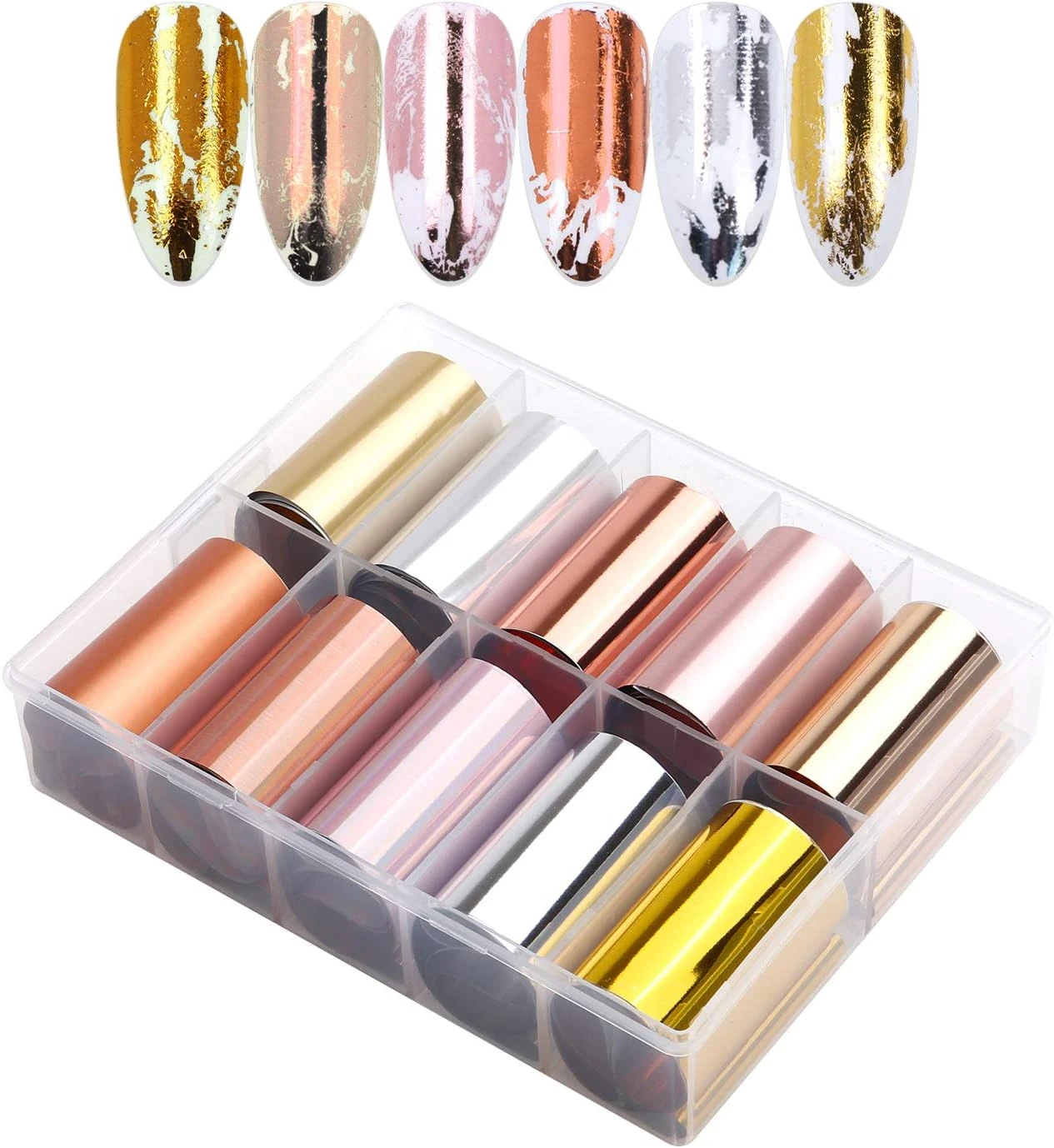 Gold Metallic Nail Foil Transfer Sheets