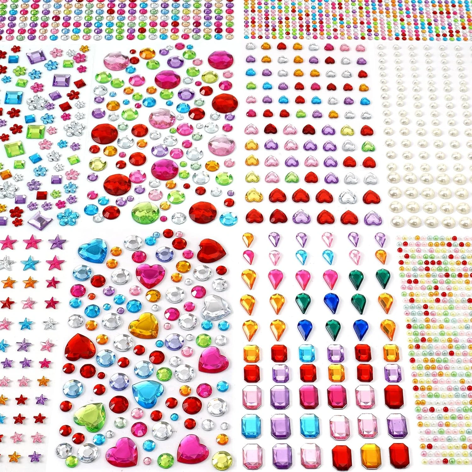 Heart nail art stickers for cherry red glossy summer nail designs