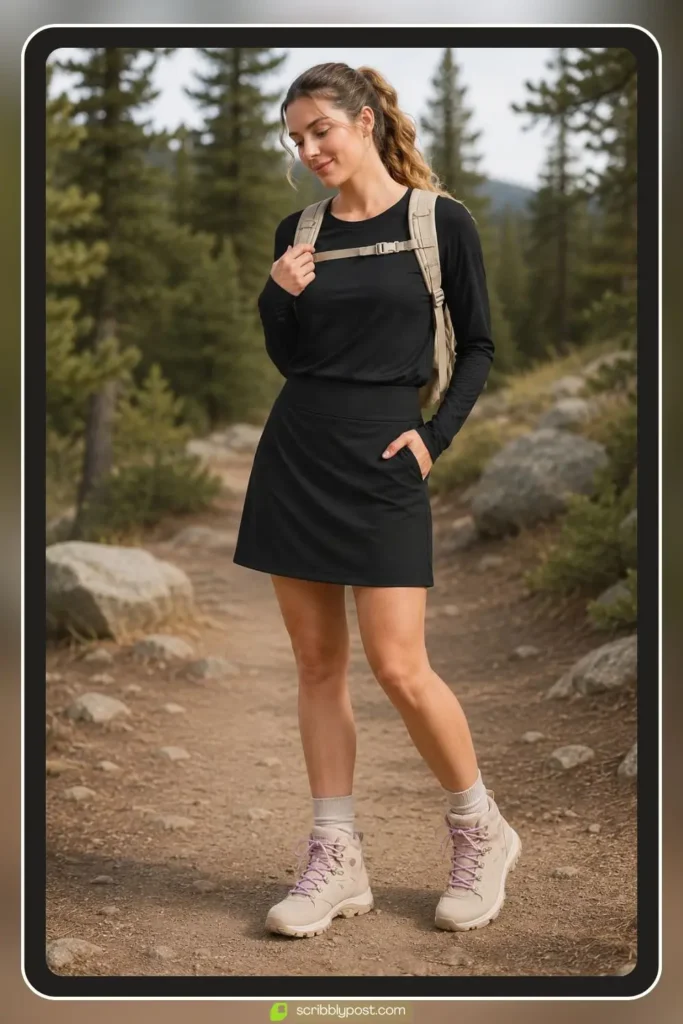 Hiking Skirt and Fitted Tee