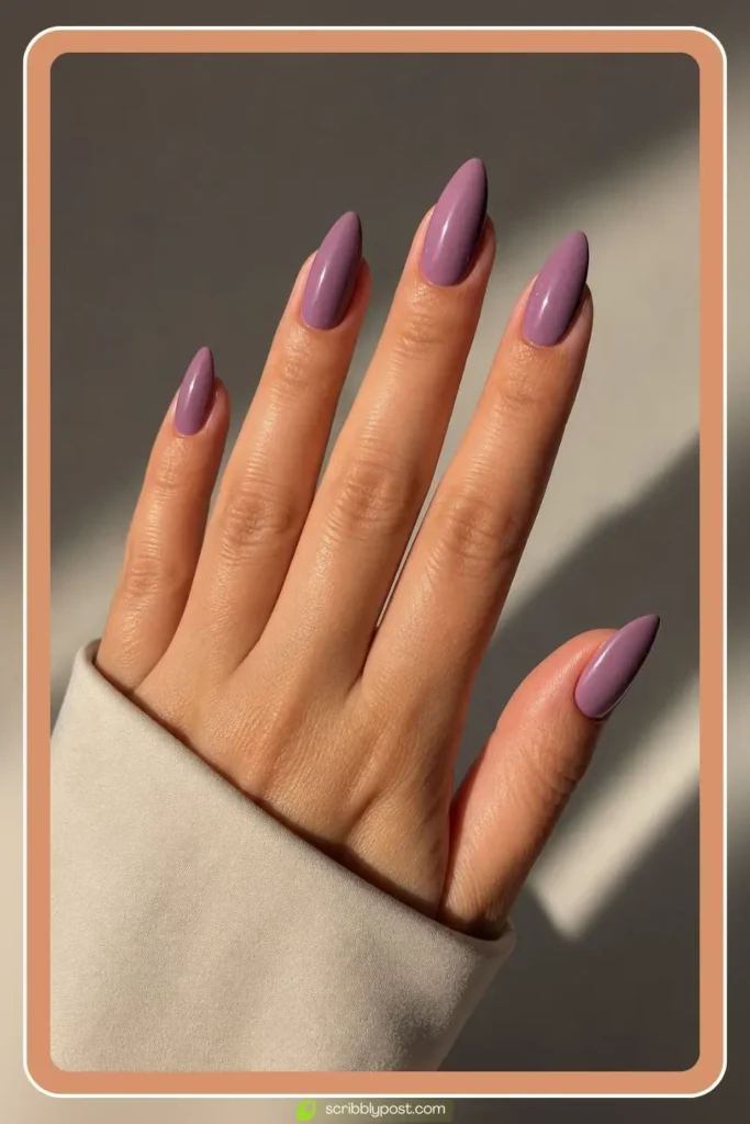 Mauve Almond Nails