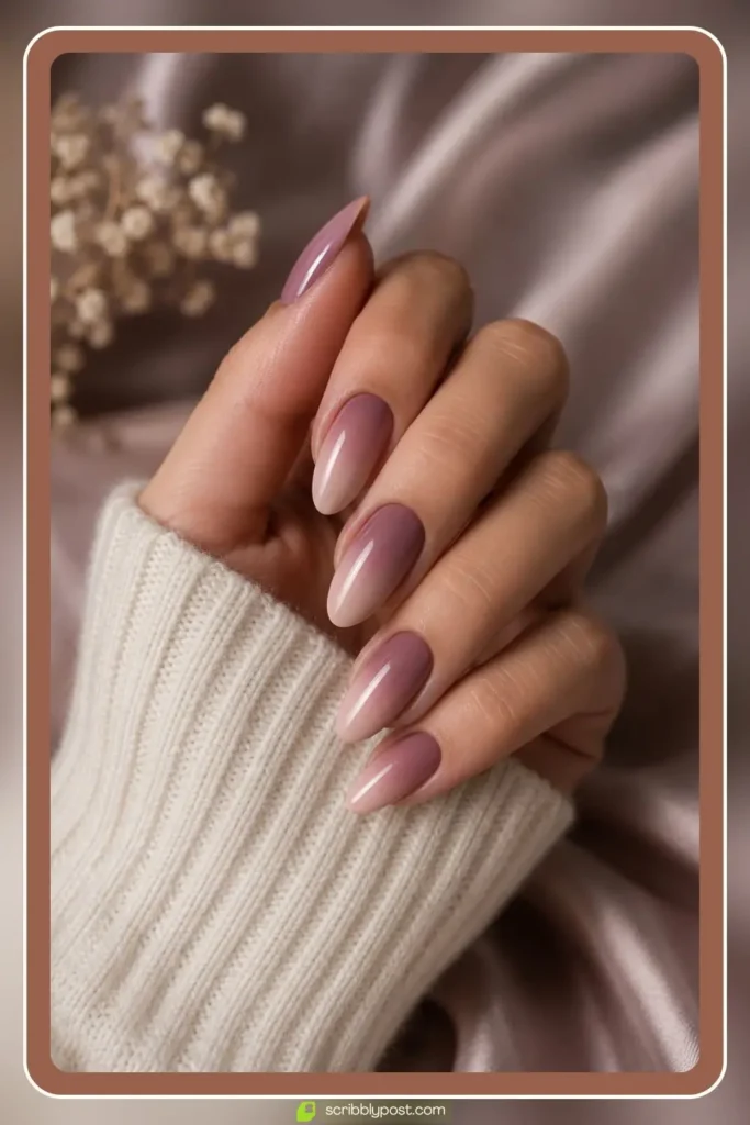 Mauve Ombre Nails