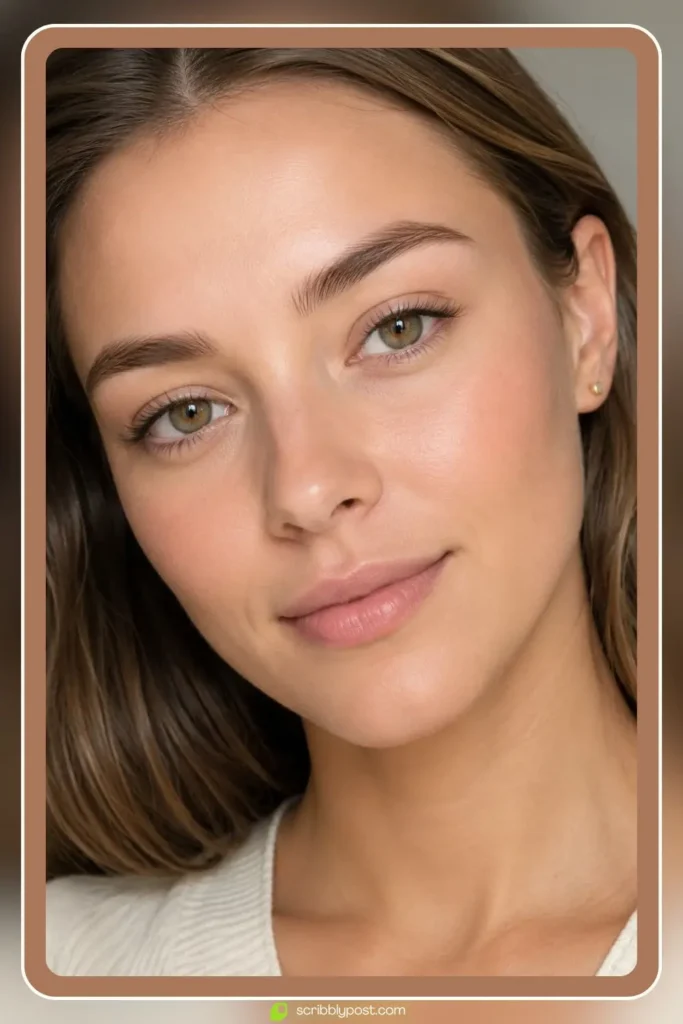 Natural eyelash extensions with short subtle lengths following the real lash line