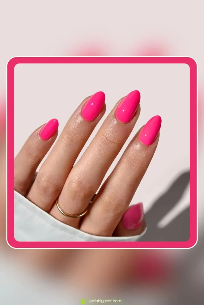 Neon Press-On Nails Hot Pink