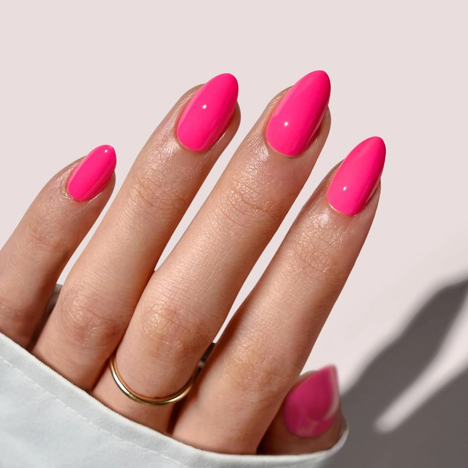 Neon Press-On Nails Hot Pink