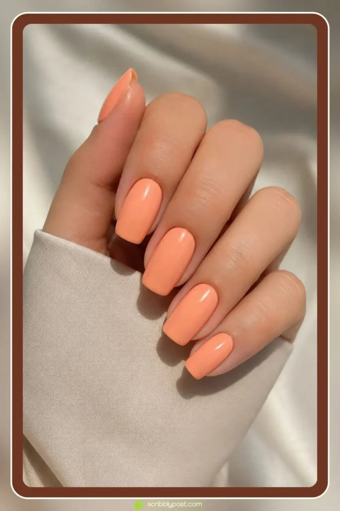 Peach Color Nails