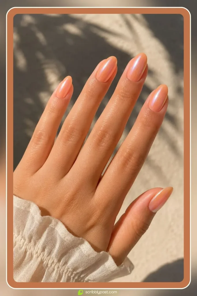 Peach Glazed Nails