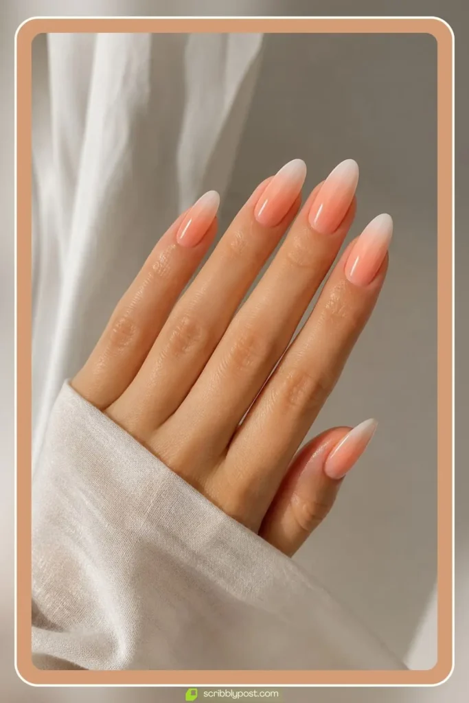 Peach Ombre Nails