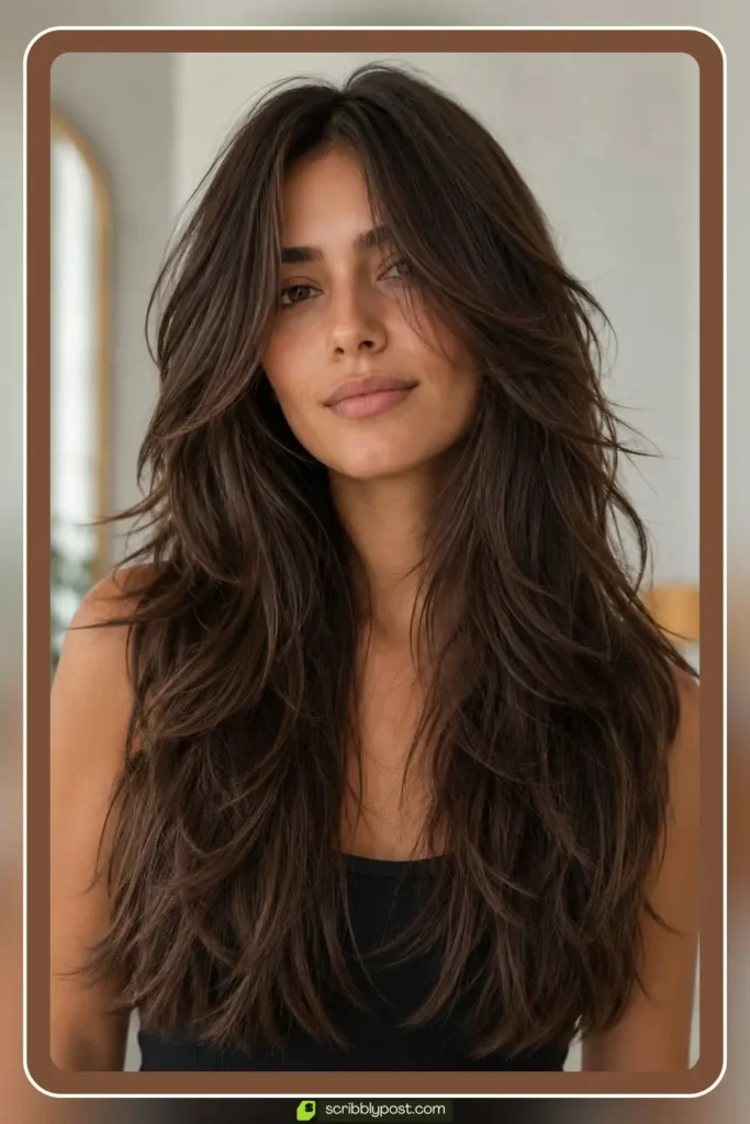 Razor-Cut Long Layers for Thick Hair