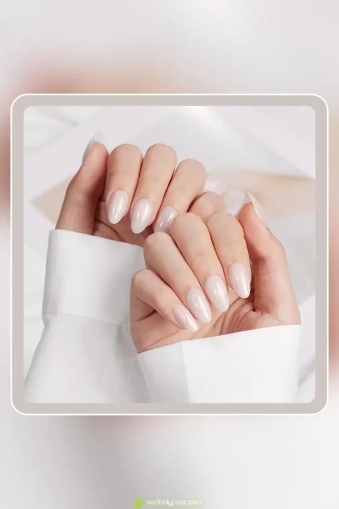 Sheer Nude Press-On Nails Milky Finish