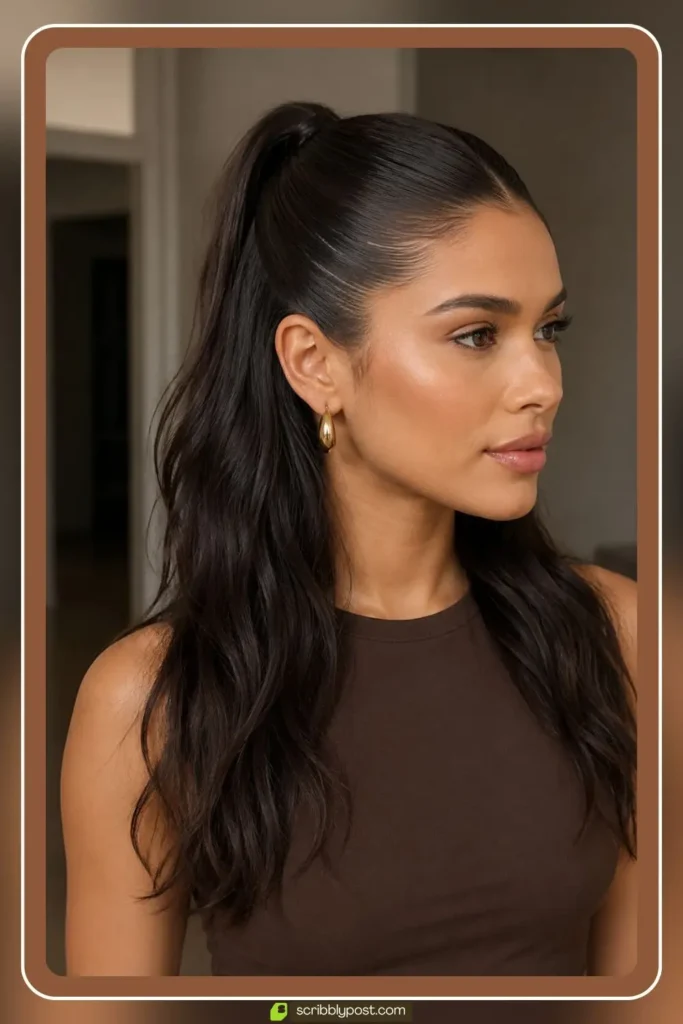 Slicked Front Half-Up Pony